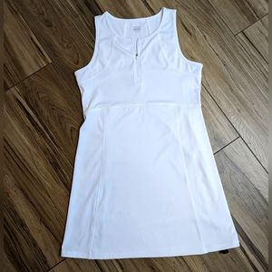Hind Active Zip Neck Tank Dress - Golf or Tennis -UPF 50, Sleeveless - Medium